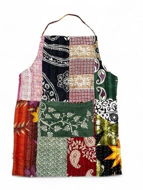 SERRV Int. 100% Cotton Multi-Color  Patchwork Women’s Reversible Apron